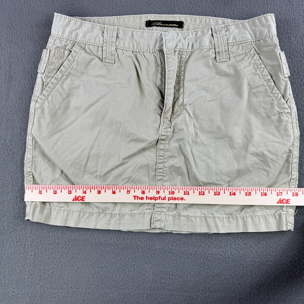 Anoname Denim Hiking Skirt Women 28 Cargo Camp Flap Pocket Outdoors Beige Cottag - Picture 7 of 9